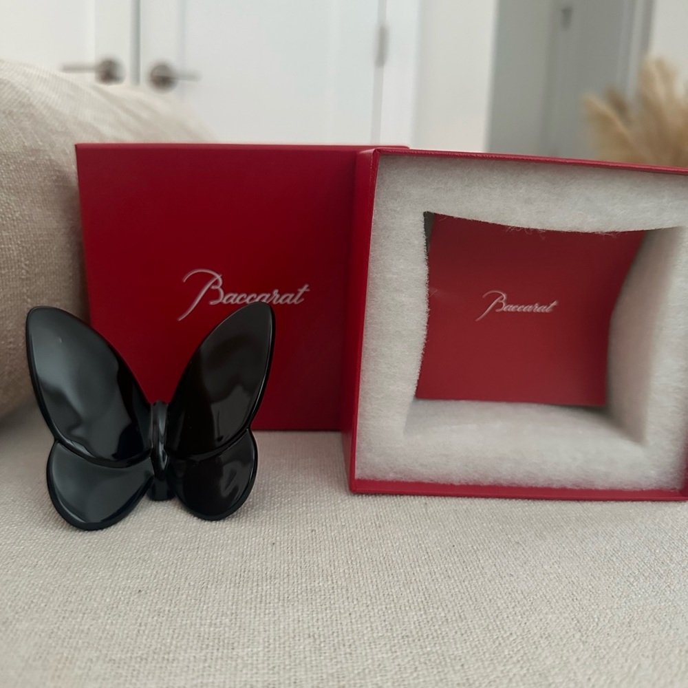 Baccarat Black Butterfly Sculpture